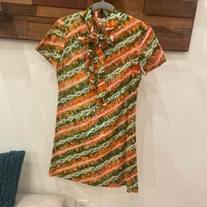 Marimura Multicolor Tie-Dye Mini Dress Size Small